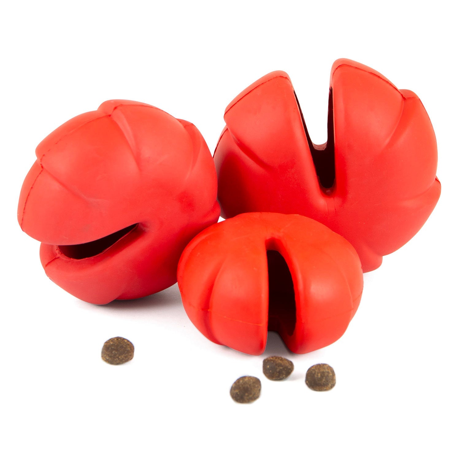 Image of Jeffers Red Millipede Natural Rubber Treat Dispensing Dental Dog Chew Toy