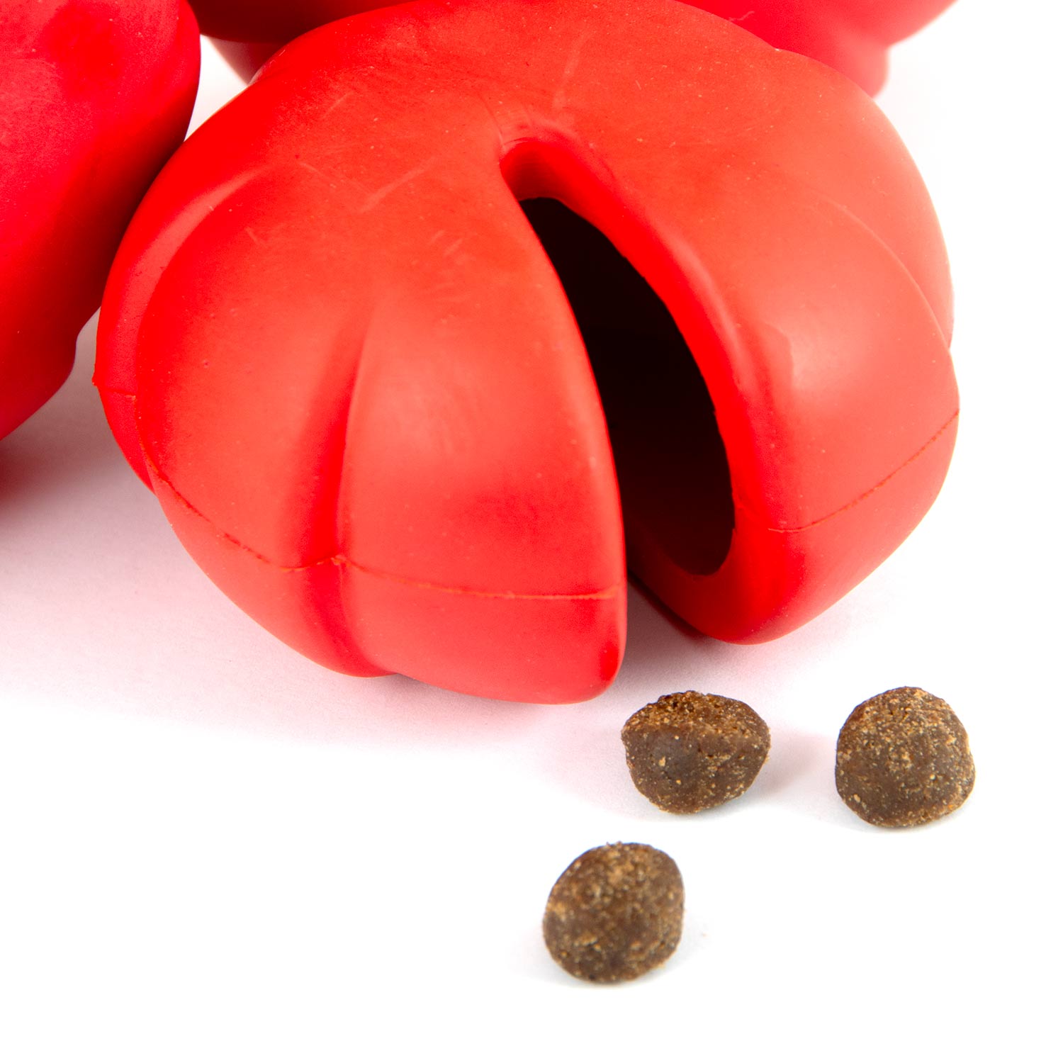 Image of Jeffers Red Millipede Natural Rubber Treat Dispensing Dental Dog Chew Toy