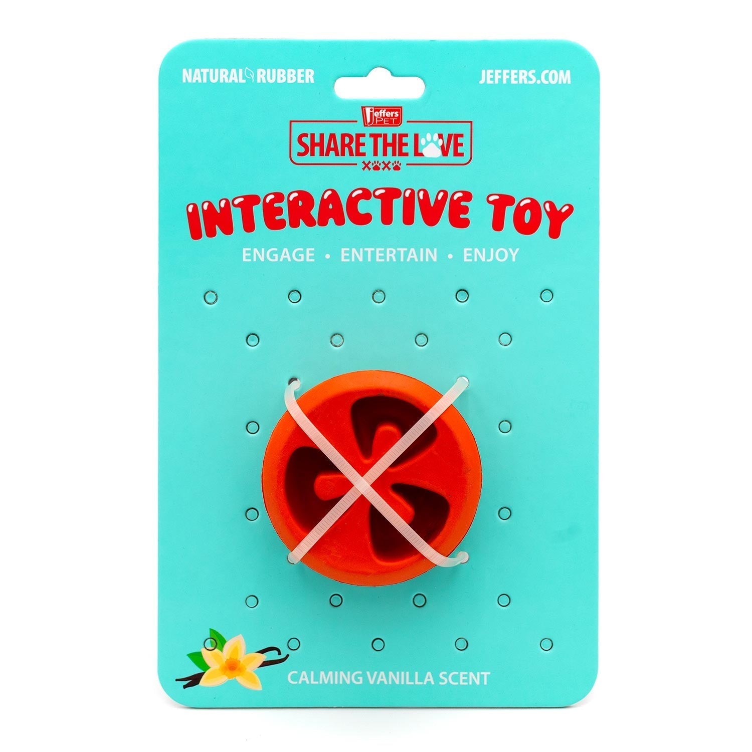 Image of Jeffers Tomato Shaped Natural Rubber Treat Dispensing Dental Dog Chew Toy for Medium-Chewers