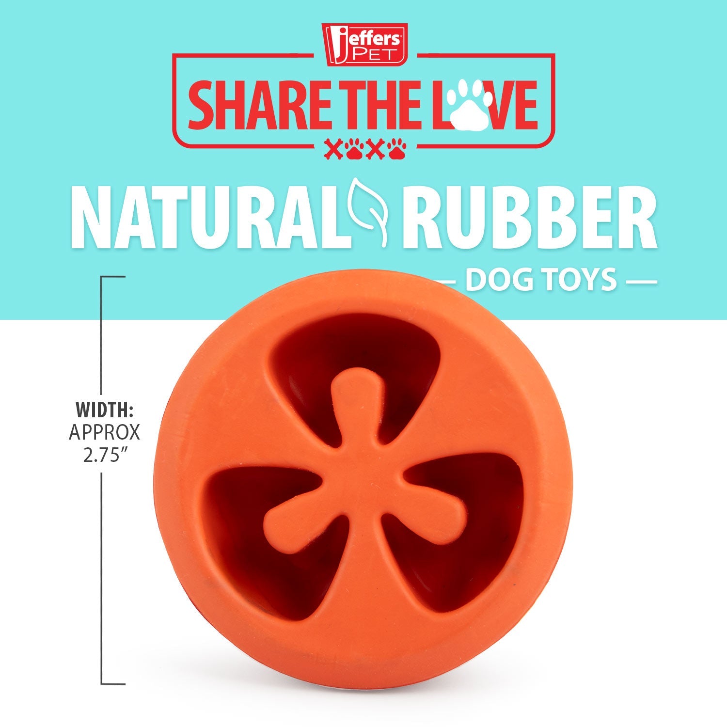 Image of Jeffers Tomato Shaped Natural Rubber Treat Dispensing Dental Dog Chew Toy for Medium-Chewers