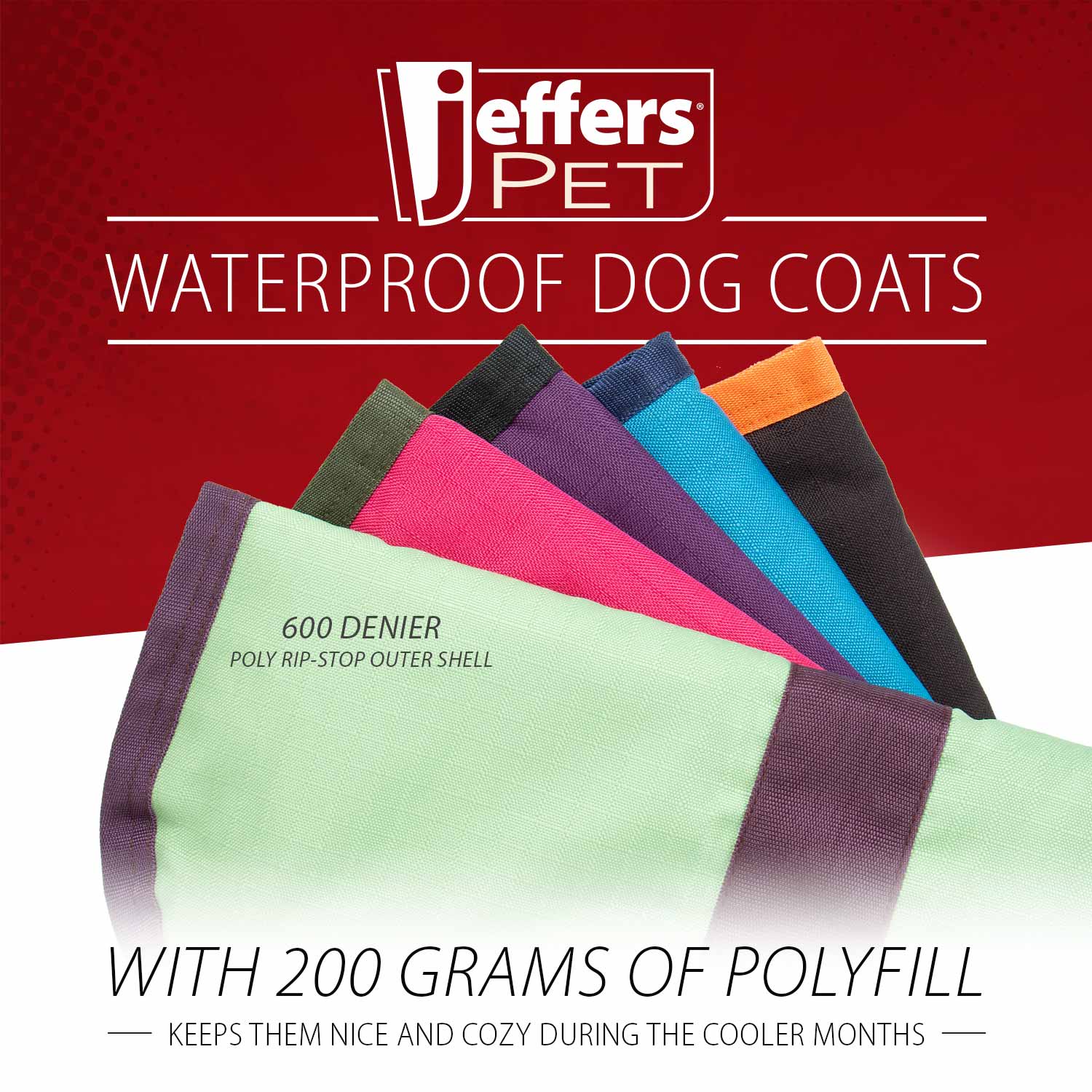 Image of Jeffers Waterproof Breathe-Comfort 600D Ripstop Dog Blanket, 200 Gram