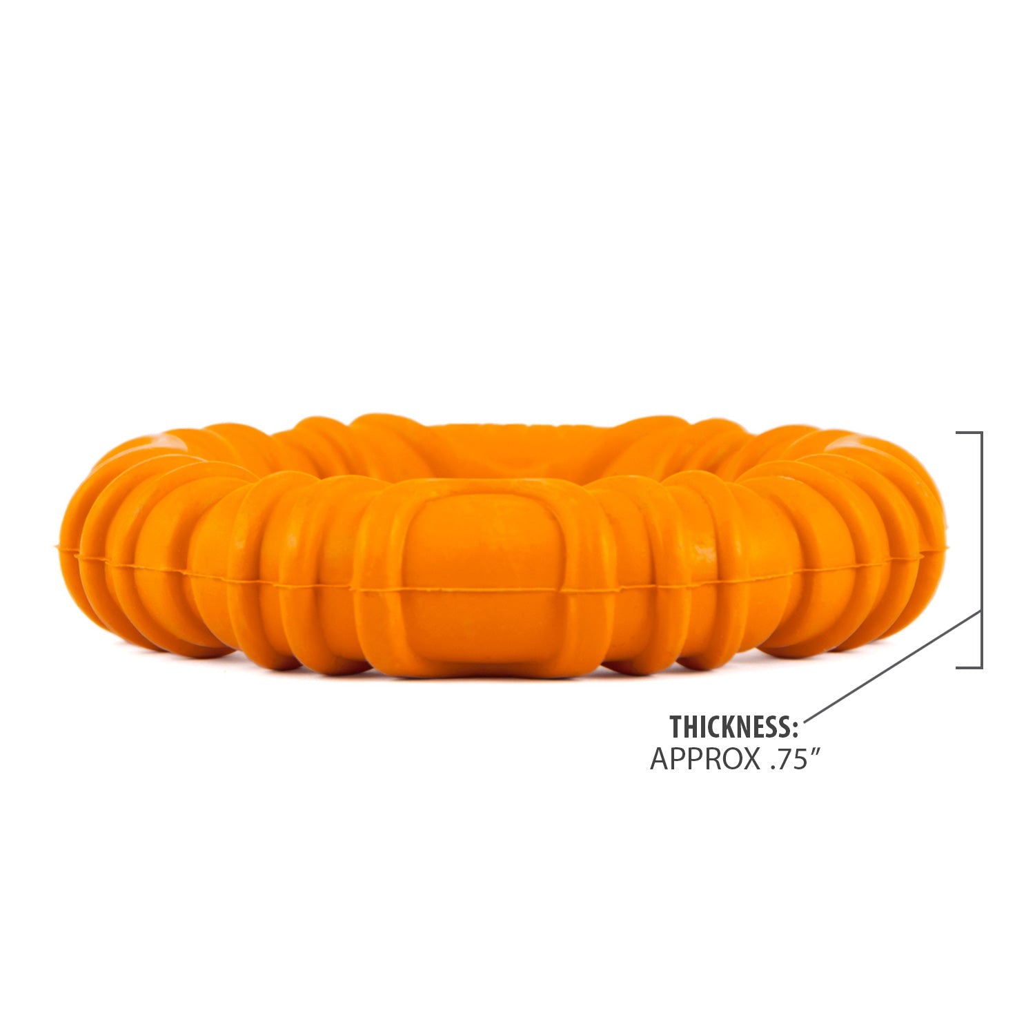 Image of Jeffers Wavy Ring Tugger Natural Rubber Dog Chew Toy for Tug, Fetch & Dental Support