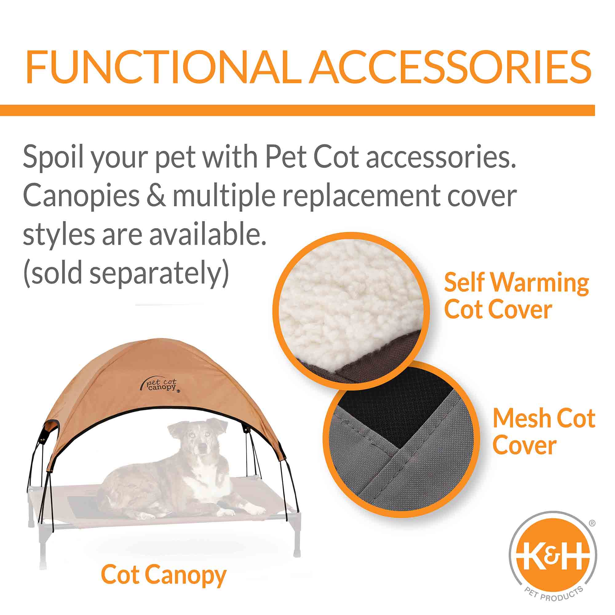 Image of K&H Pet Products Original Pet Cot Elevated Dog Bed, Realtree Edge