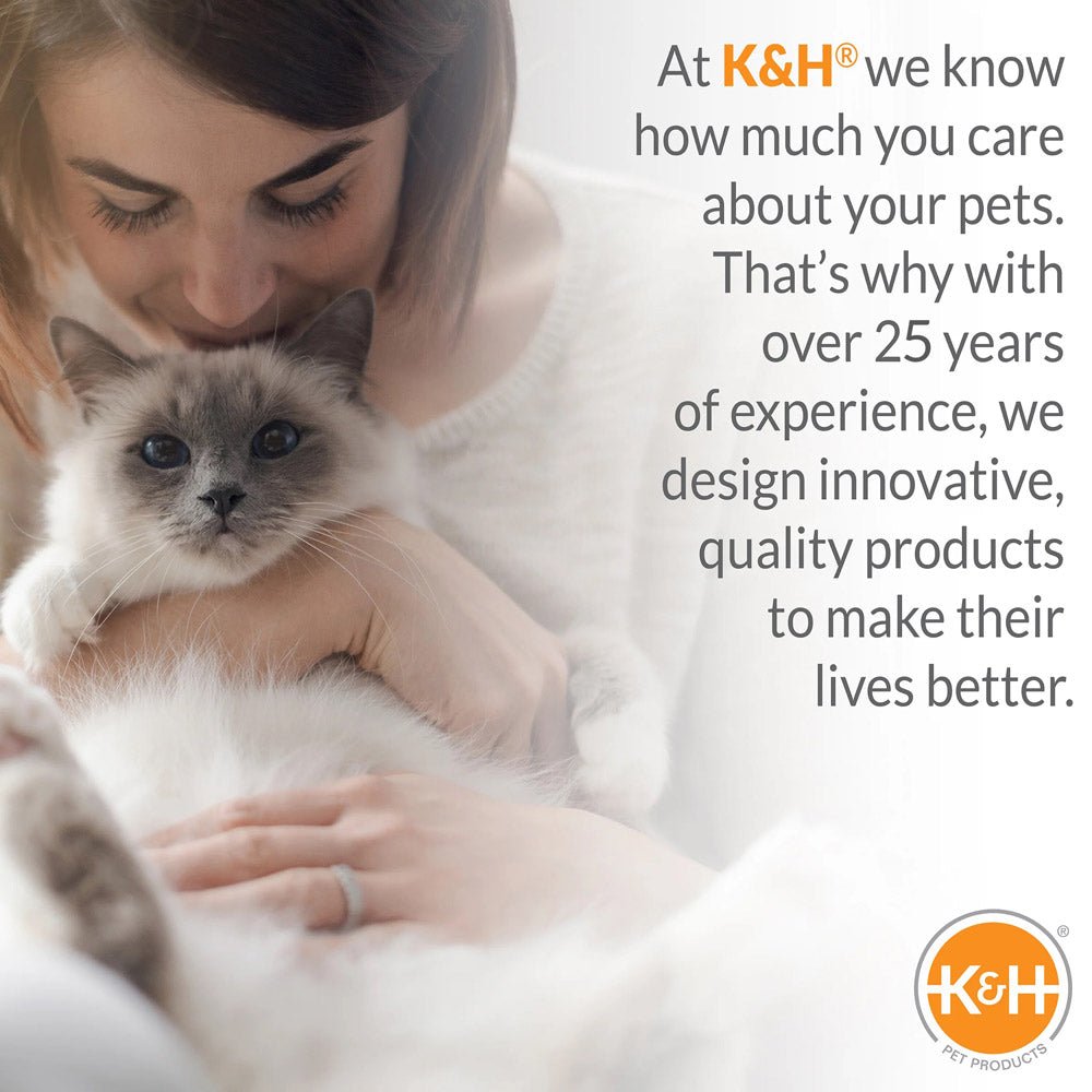 Image of K&H Pet Products Thermo-Pet Cave Heated Cat Bed – Plush Cat Cave & Tunnel for Cats and Small Dogs
