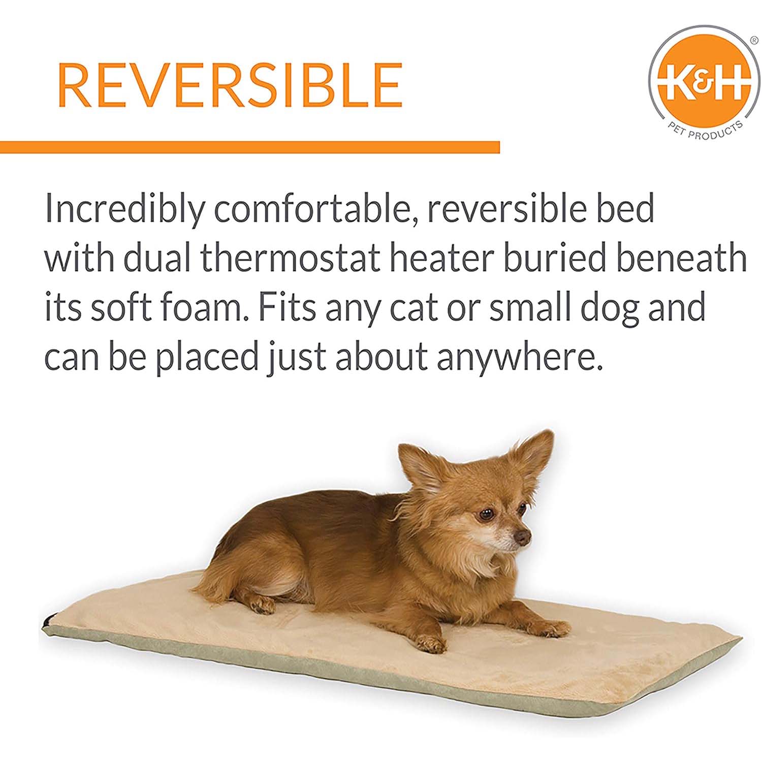 Image of K&H Thermo-Pet Heated Mat for Small Dogs and Cats –  Indoor Heated Bed Pad