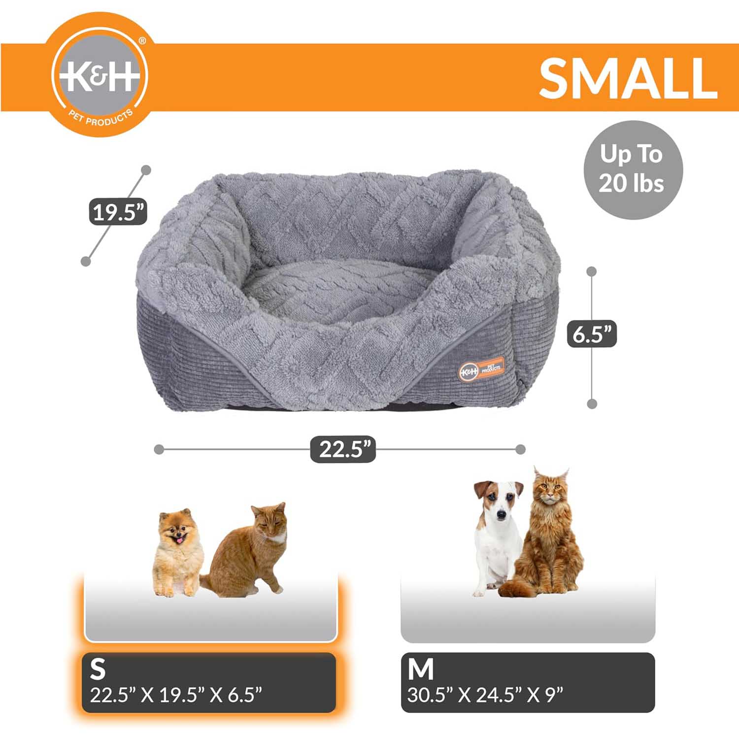 Image of K&H Thermo-Pet Lounge Sleeper Heated Cat & Small Dog Bed – Plush, Non-Slip, Machine Washable Indoor Pet Bed