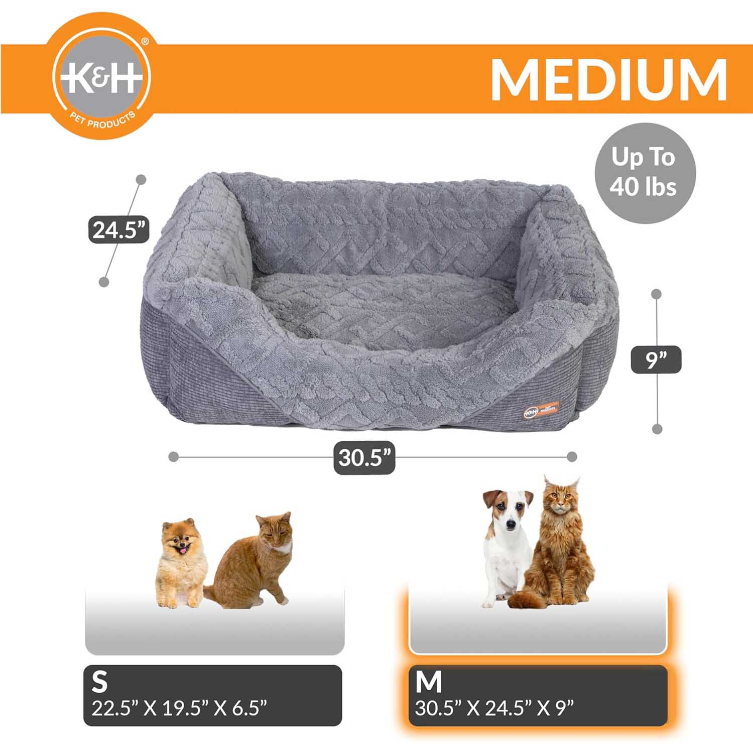 Image of K&H Thermo-Pet Lounge Sleeper Heated Cat & Small Dog Bed – Plush, Non-Slip, Machine Washable Indoor Pet Bed