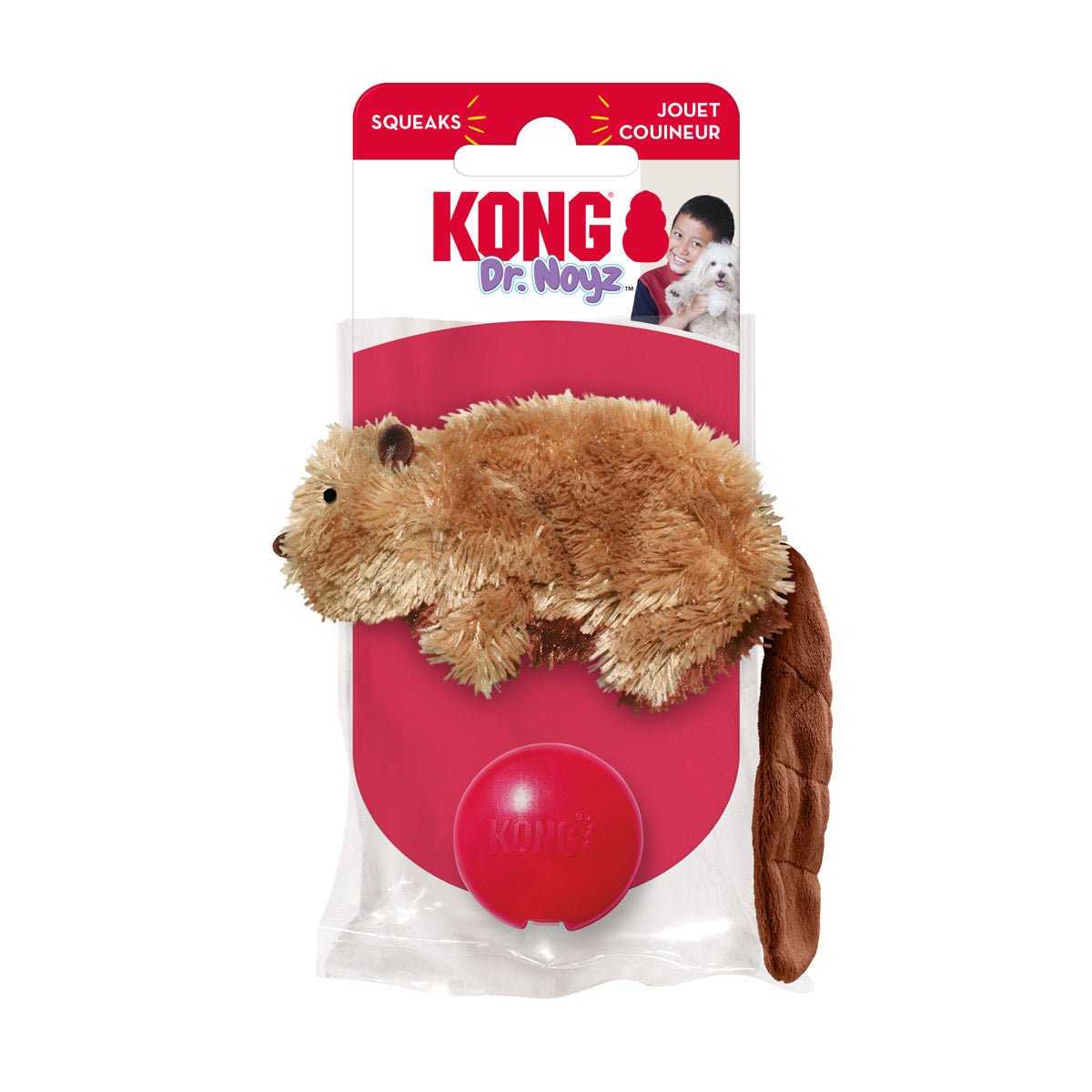 Image of KONG Dr. Noyz X-Small Plush Dog Toys – Stuffing-Free, Soft Cuddle Toy with Removable and Extra Squeaker for Small Dogs