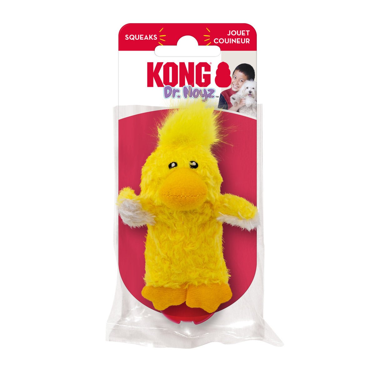 Image of KONG Dr. Noyz X-Small Plush Dog Toys – Stuffing-Free, Soft Cuddle Toy with Removable and Extra Squeaker for Small Dogs