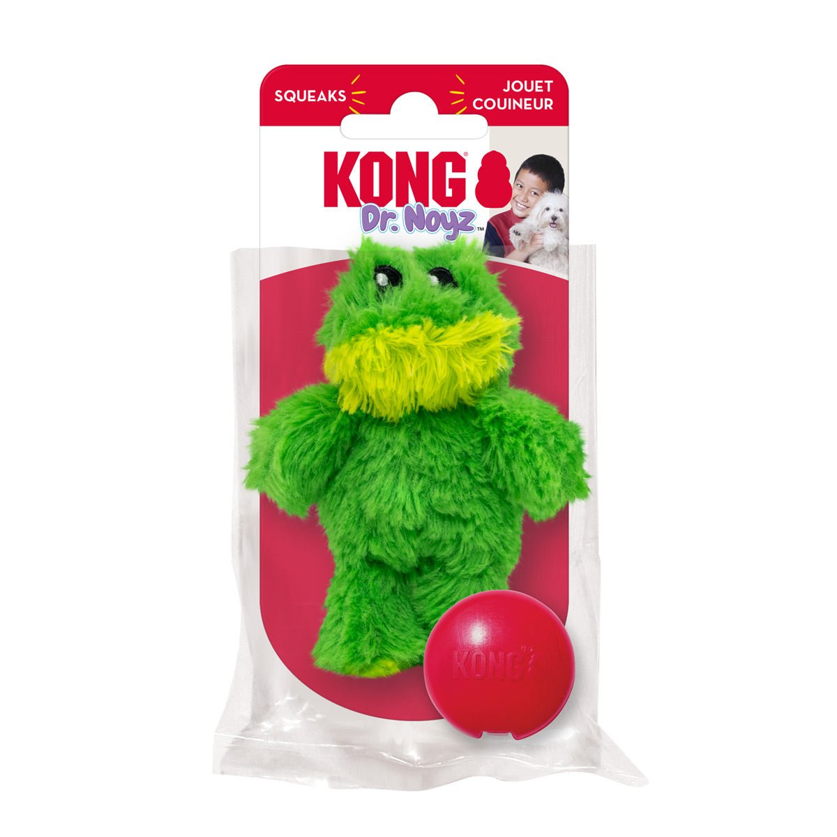 Image of KONG Dr. Noyz X-Small Plush Dog Toys – Stuffing-Free, Soft Cuddle Toy with Removable and Extra Squeaker for Small Dogs