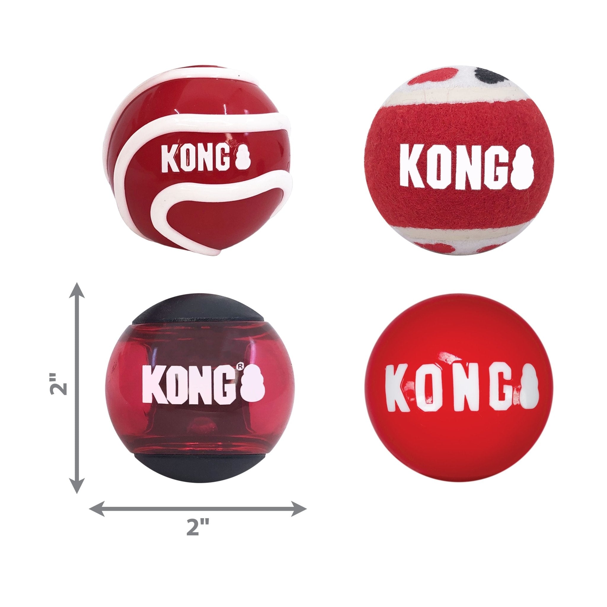 Image of KONG Signature Fetch Dog Toy Balls, Multi-Pack