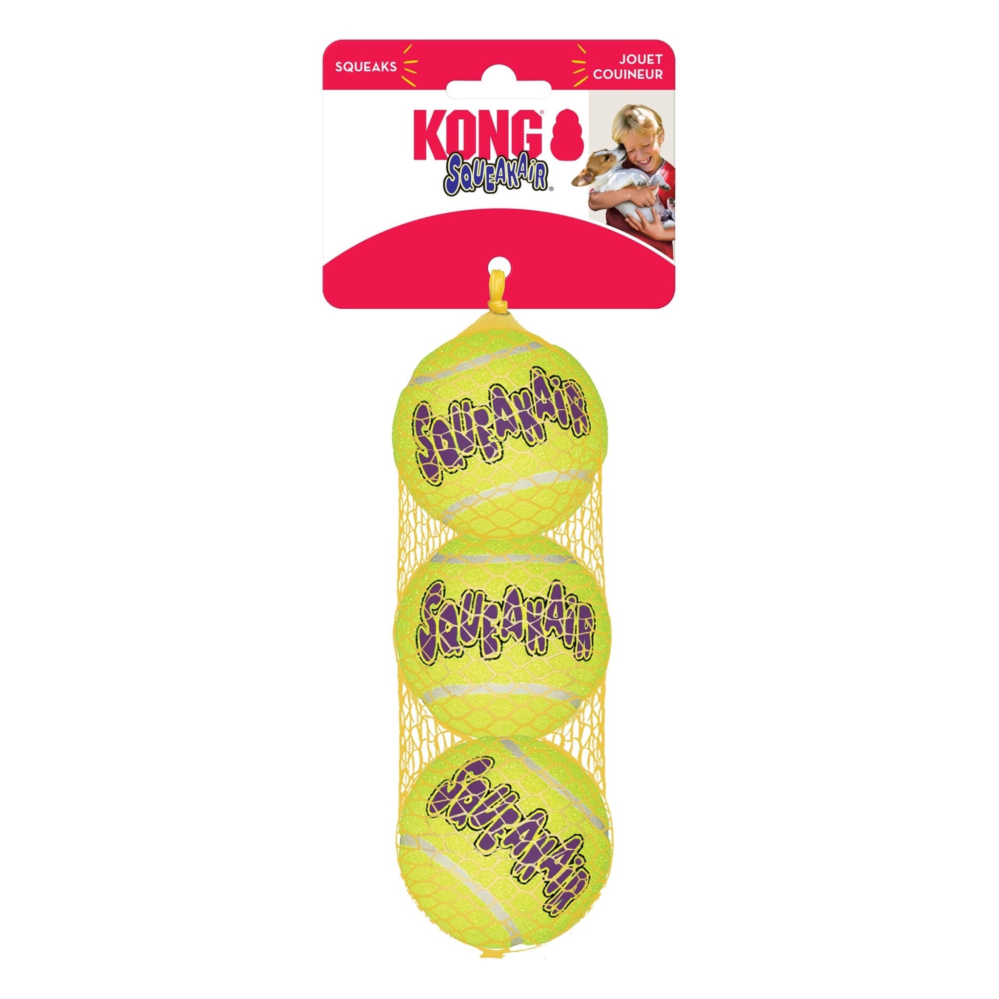 Image of KONG SqueakAir® Ball – Durable Squeaker Tennis Ball Dog Toy for Fetch & Play