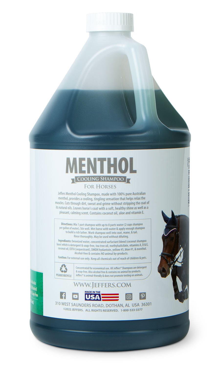 Image of Jeffers Equine Menthol Cooling Shampoo for Horses