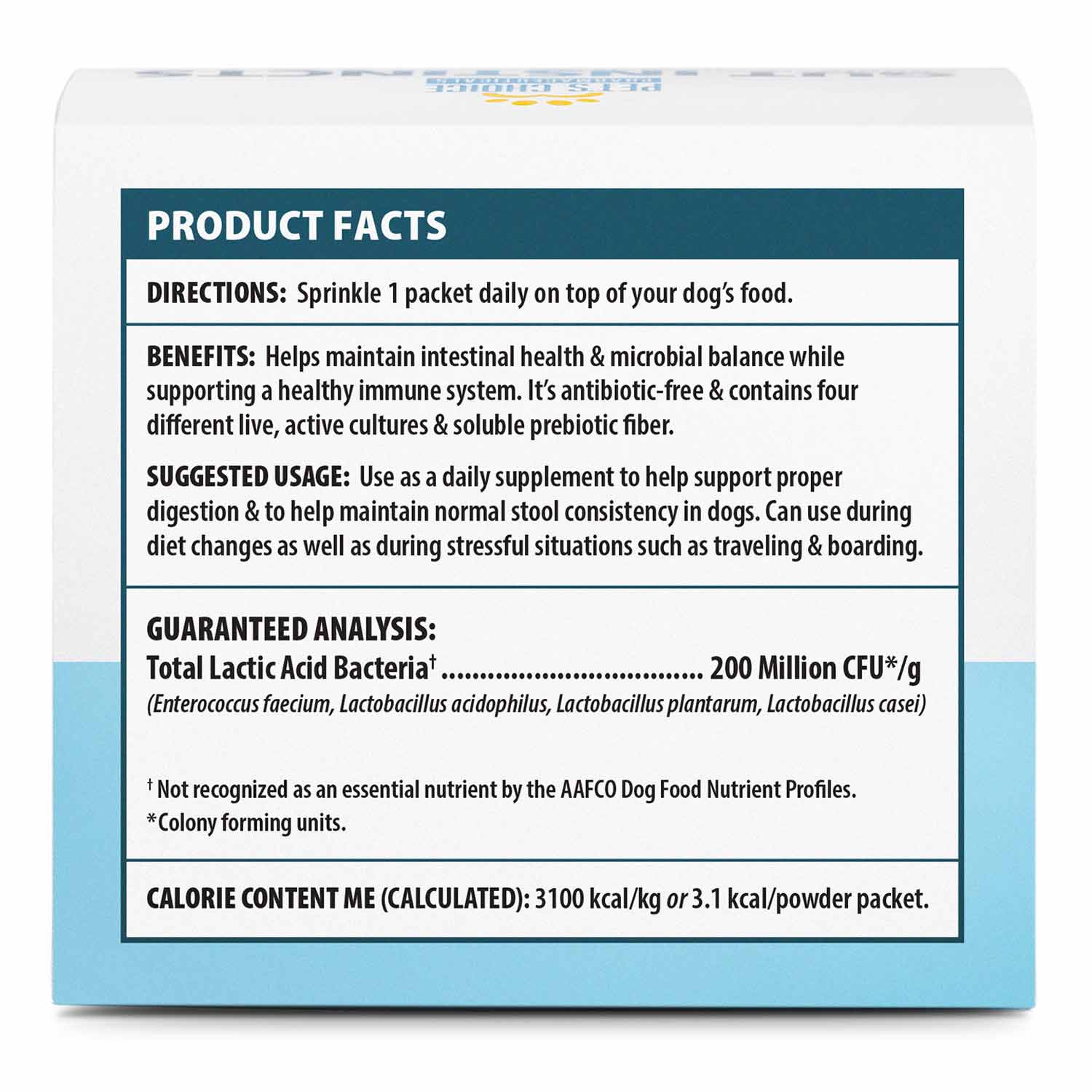 Image of Pet's Choice Gut Instincts Probiotic Powder Packets for Dogs – Daily Digestive & Immune Support, 30 Count