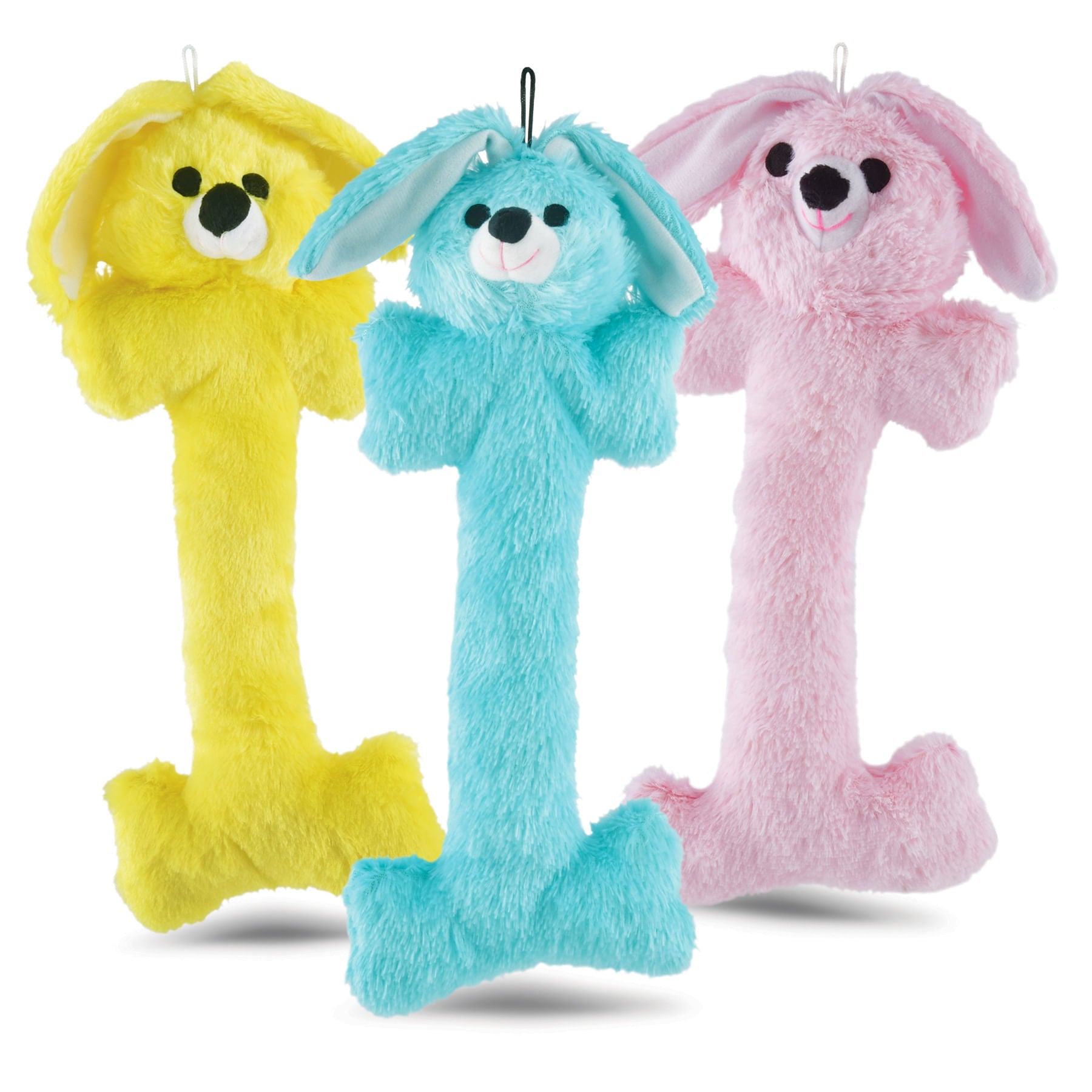 Image of Jeffers Plush Bunny Bone Dog Toys with Squeakers