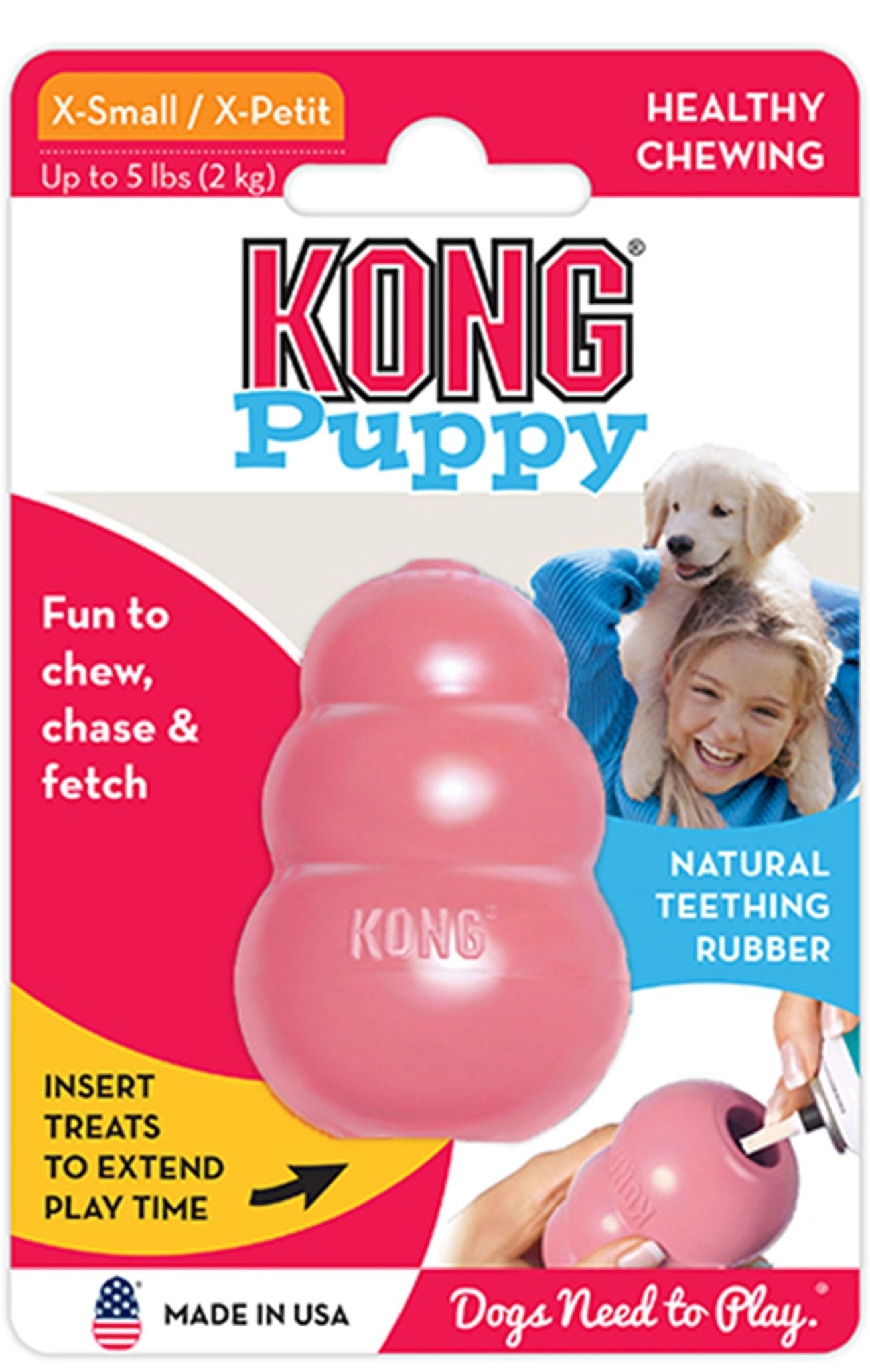 Image of Puppy KONG Treat-Stuffing Chew Dog Toy