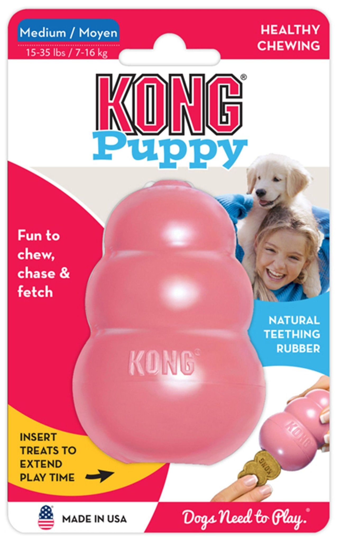 Image of Puppy KONG Treat-Stuffing Chew Dog Toy