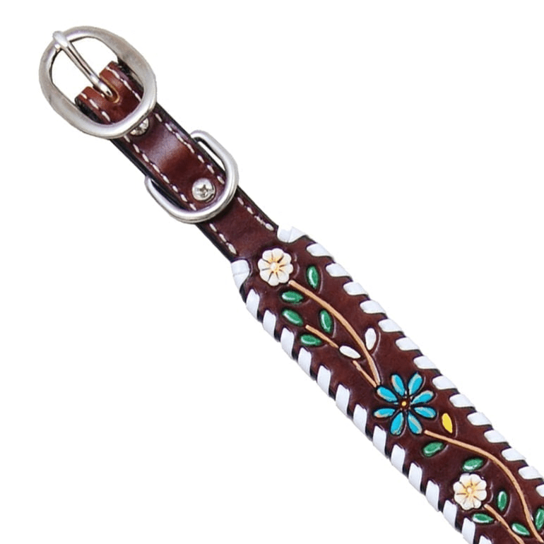 Image of Rafter T Floral Vine Dog Collar