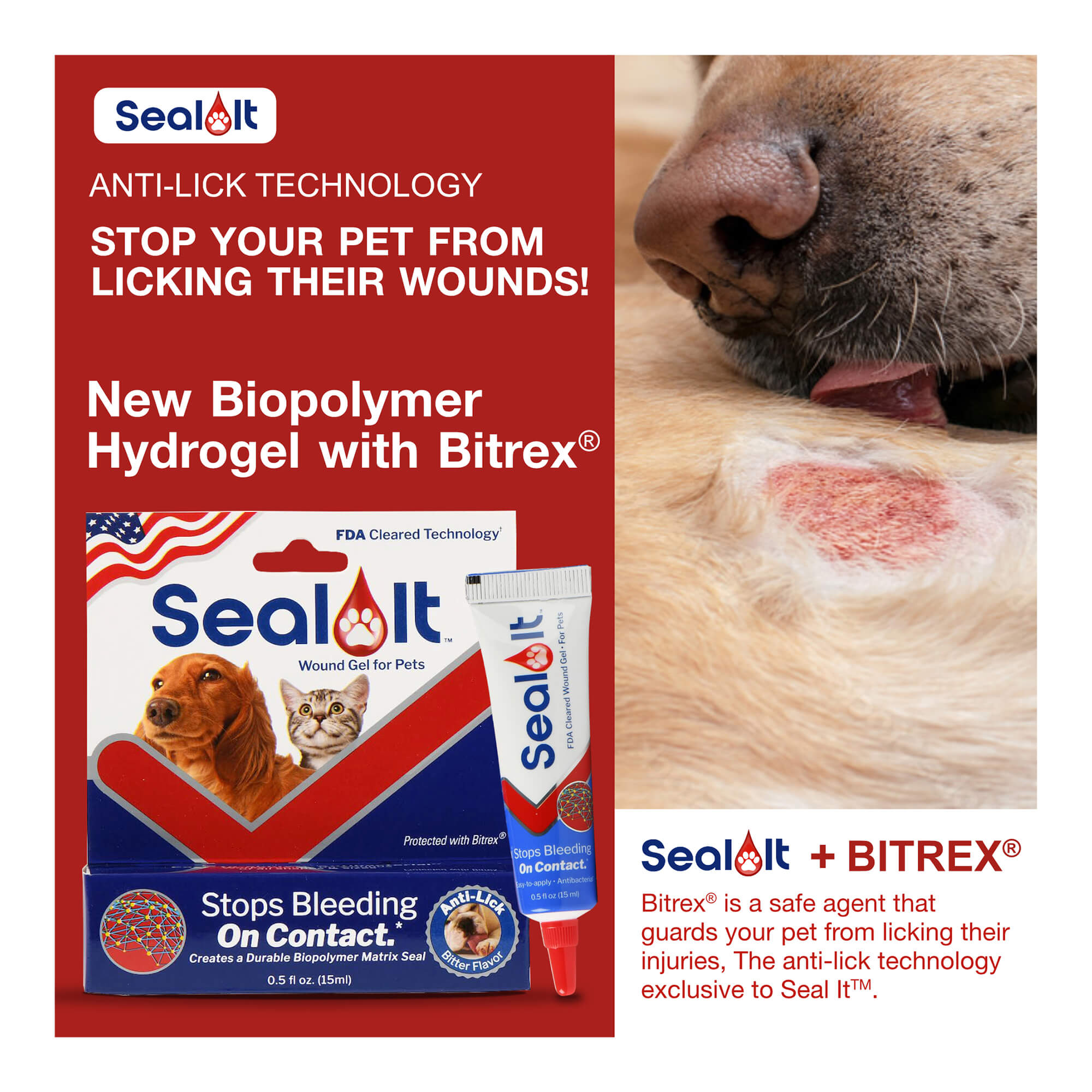 Image of Seal It Wound & Blood Stop Gel for Dogs & Cats