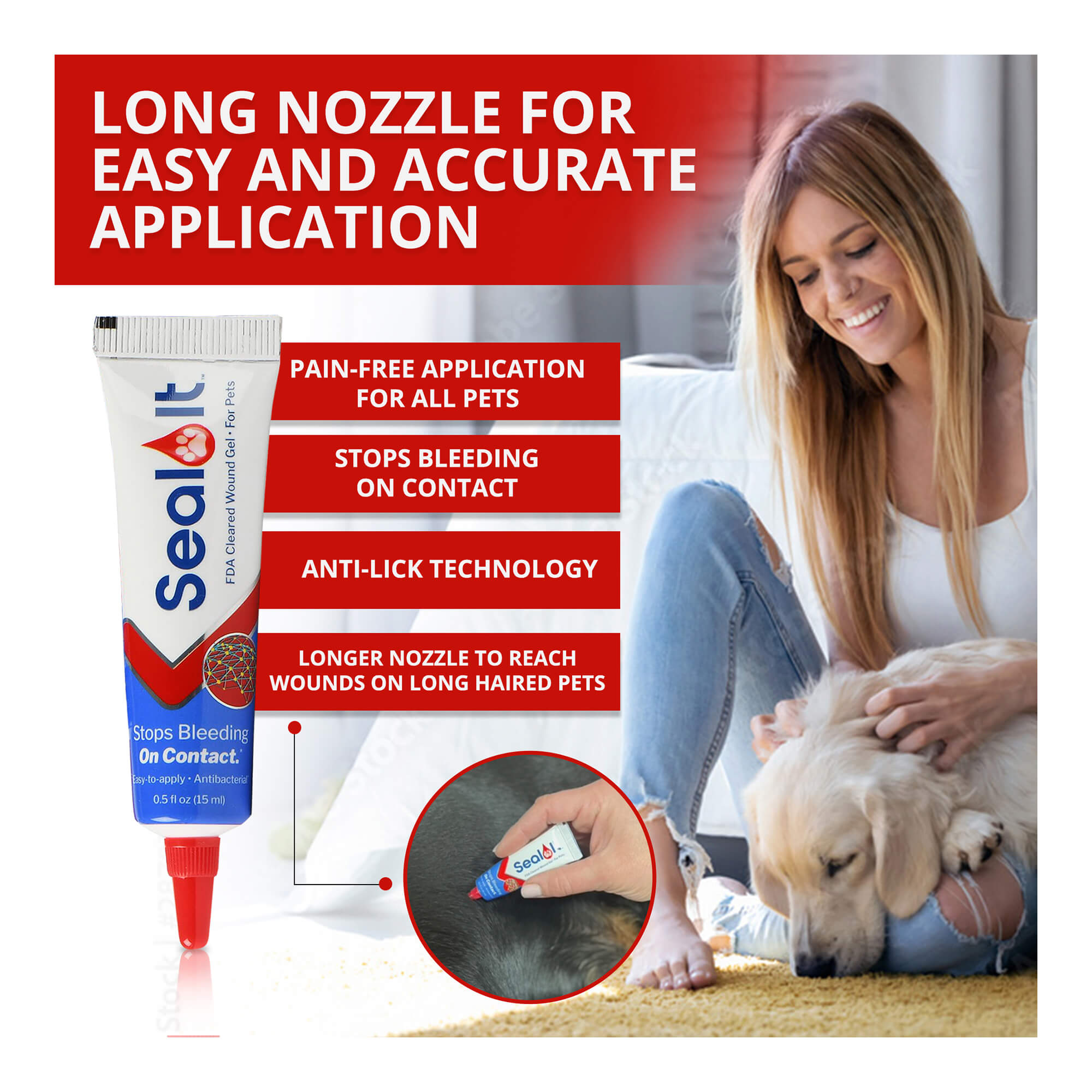 Image of Seal It Wound & Blood Stop Gel for Dogs & Cats