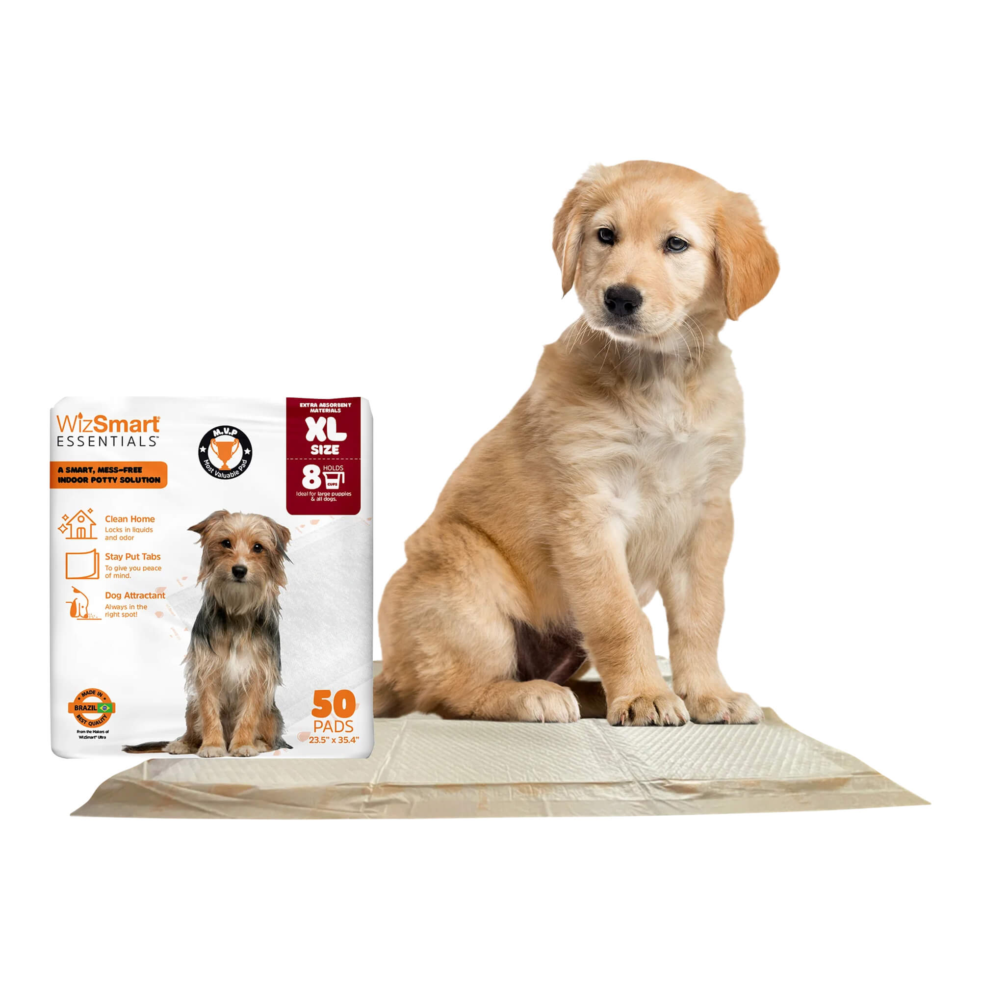 Image of WizSmart Essentials Training Pads with Attractant for Dogs & Puppies, XL