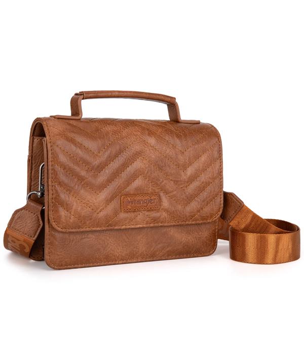 Image of Wrangler Western 3-Piece Mini Crossbody Set — Saddle Color (Bag + Coin Wallet + Card Case)